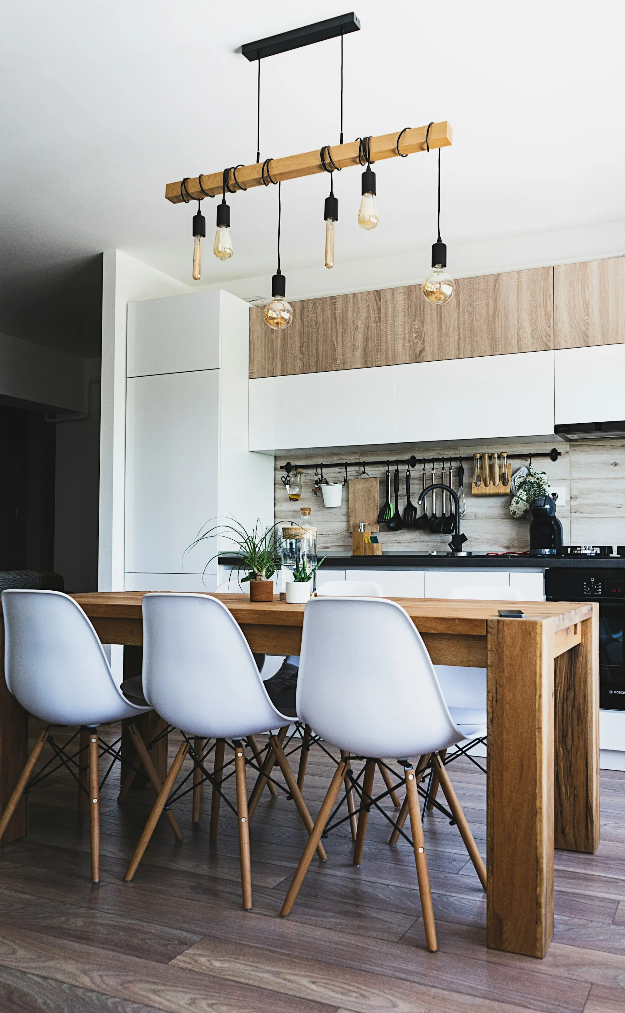 A warm family kitchen